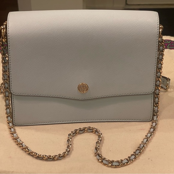 Tory Burch Handbags - Lightly used Tori Burch light blue purse. Beautiful condition. $150